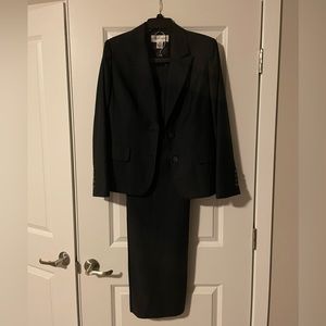 Jones New York Suit Grey Pinstripe